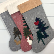 Cardinal in the Pines Christmas Stocking