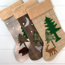 Woodland Bear Christmas Stocking