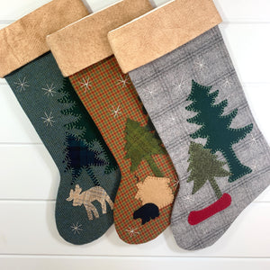 Canoe in the Woods Christmas Stocking