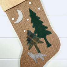 Rustic Wolf Christmas Stocking