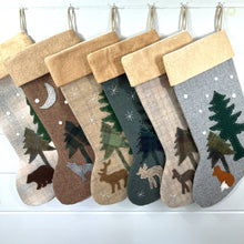 Rustic Wolf Christmas Stocking