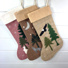 Rustic Wolf Christmas Stocking