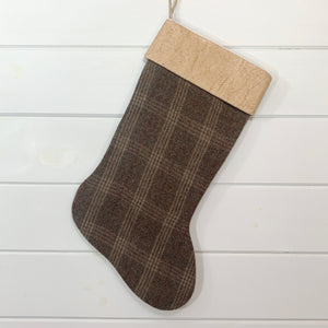 Rustic Wolf Christmas Stocking