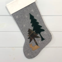 Rustic Woodland Baby Deer Christmas Stocking