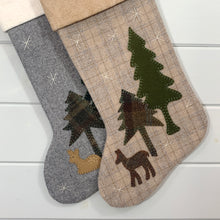 Rustic Woodland Baby Deer Christmas Stocking