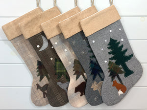 Woodland Fox Christmas Stocking