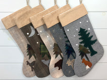 Rustic Wolf Christmas Stocking