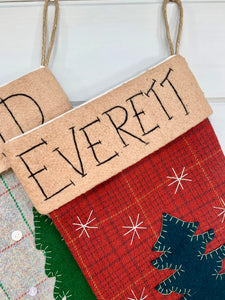 Woodland Bear Christmas Stocking
